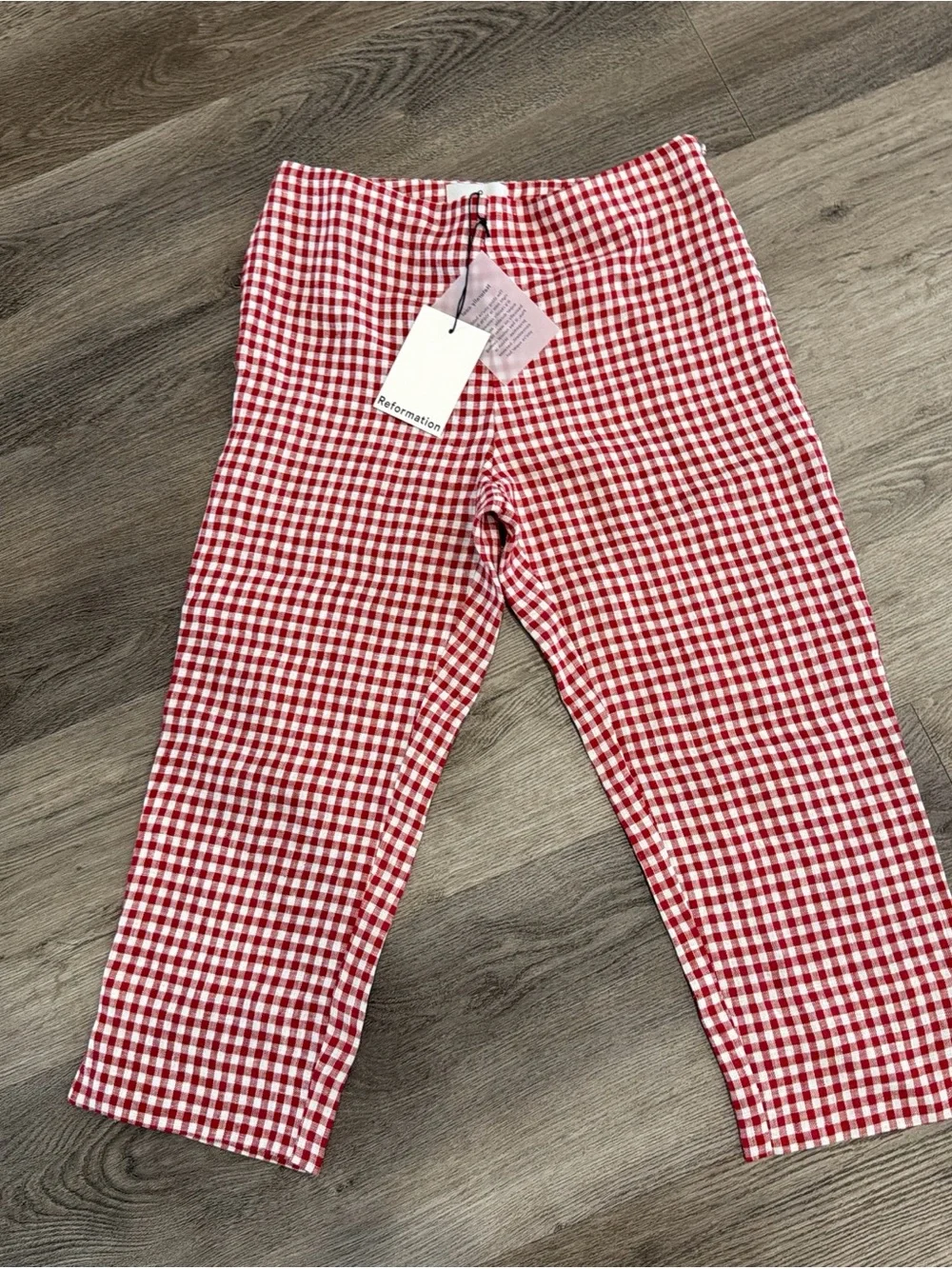 Reformation Petra linen low rise, pedal pusher pant - Picture 4 of 6